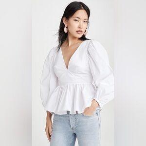STAUD Luna Peplum Top